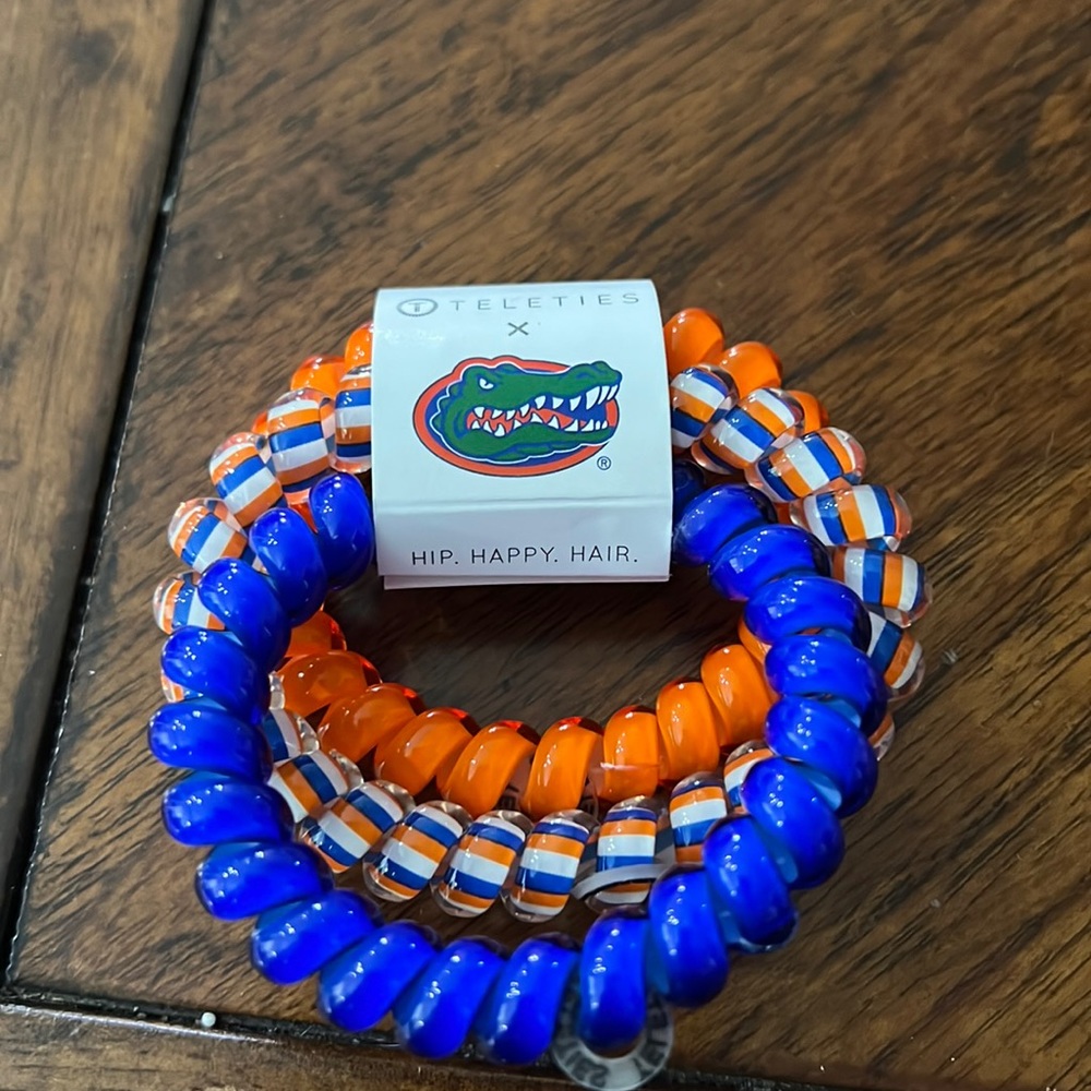 Teleties 3 pack hair ties representing Florida Gators!!!